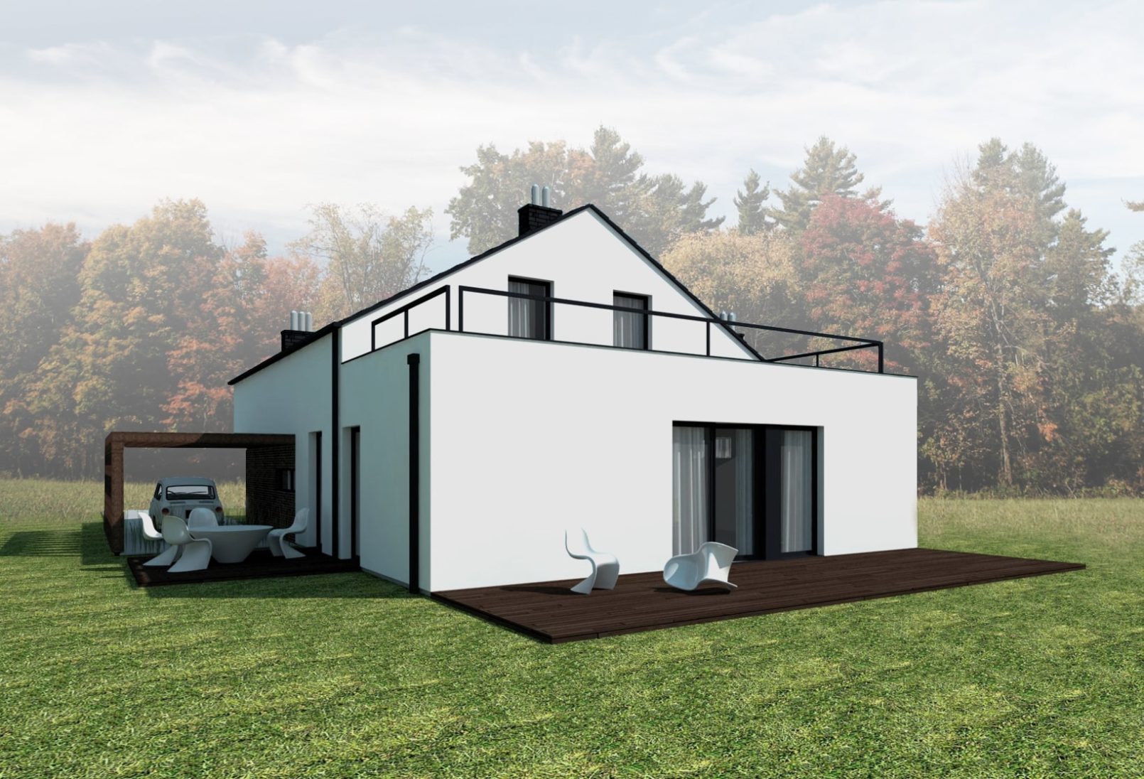 Prosty dom podmiejski