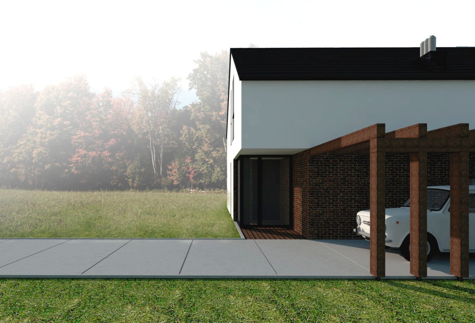 Prosty dom podmiejski